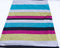 Magenta Turquoise Yellow Black Gray Multi Striped Printed Knit Jersey Fabric 40 Inches in Length  STK00081